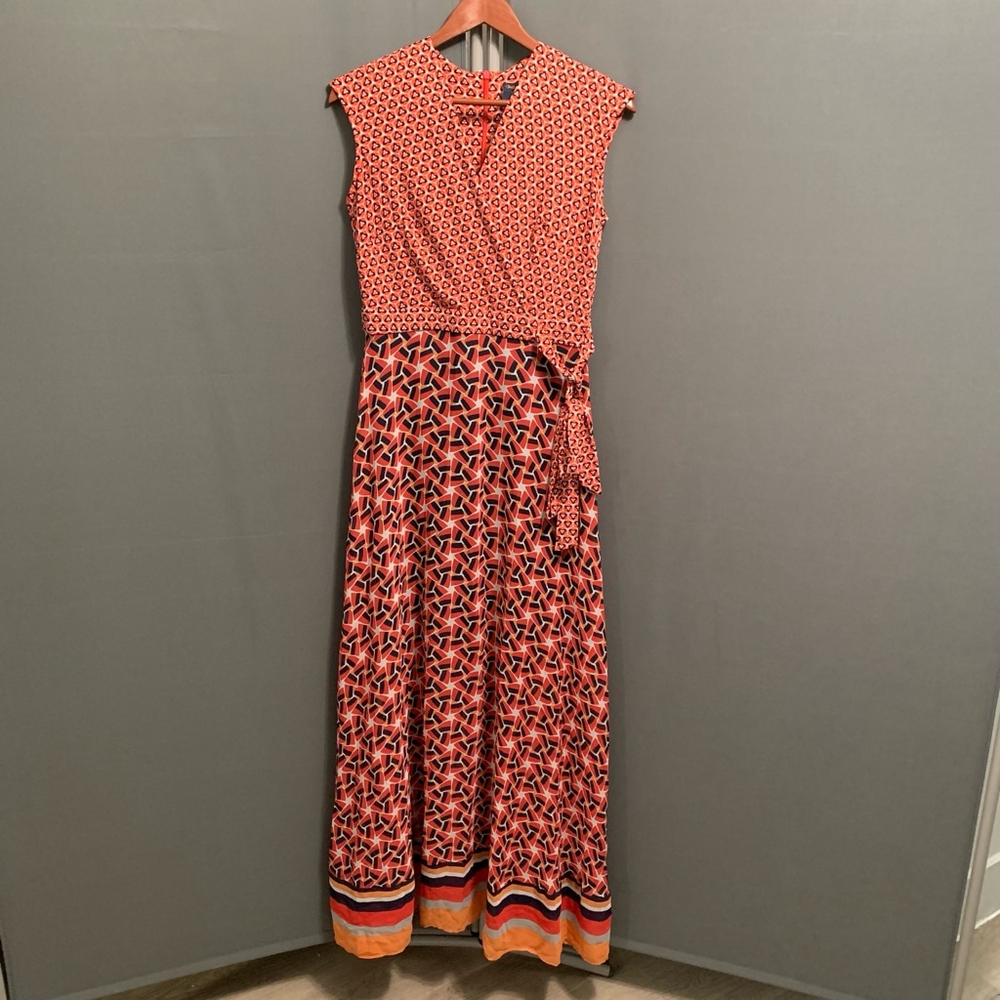 B02-Women's Just...Taylor Dress, Size 8, Red & Navy - Picture 2 of 9